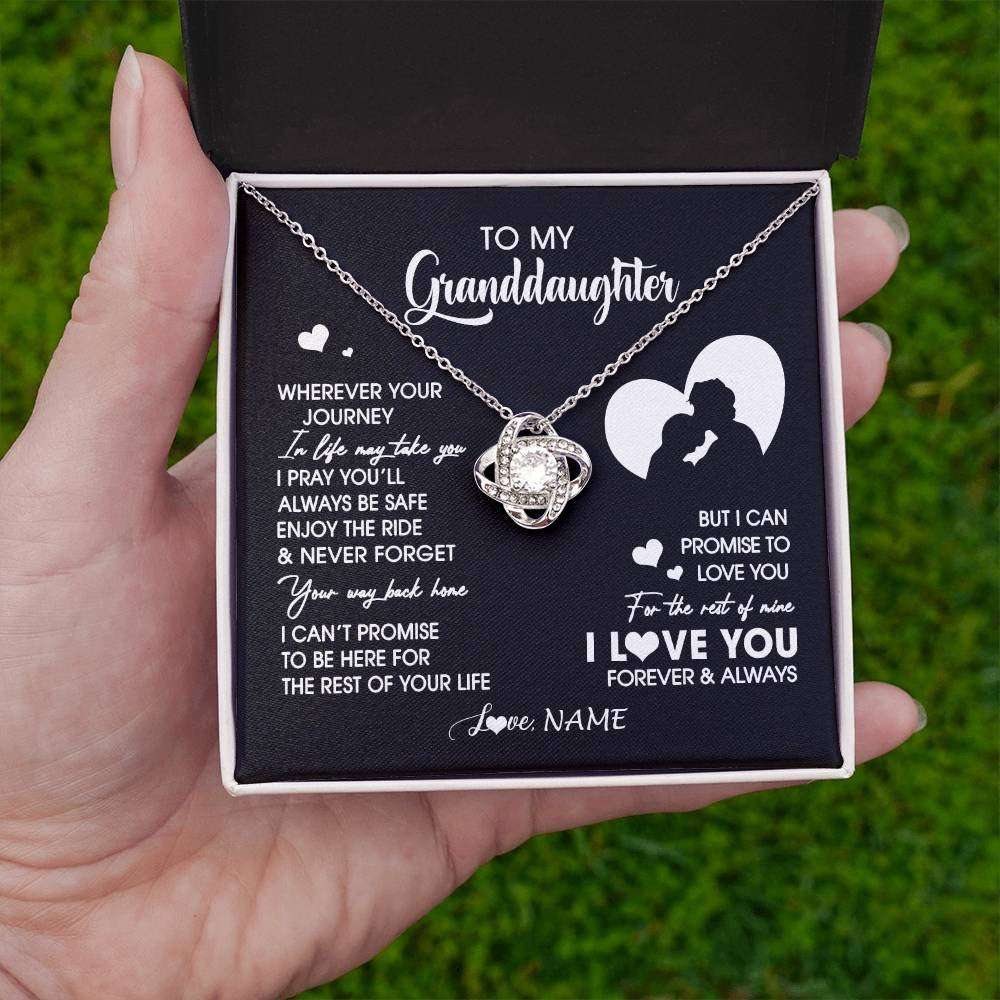 Personalized To My Granddaughter Necklace From Grandpa Wherever Your Journey Granddaughter Birthday Gifts Graduation Christmas Customized Gift Box Message Card