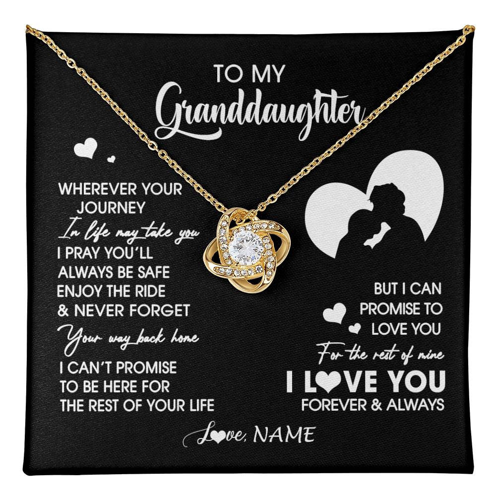 Personalized To My Granddaughter Necklace From Grandpa Wherever Your Journey Granddaughter Birthday Gifts Graduation Christmas Customized Gift Box Message Card