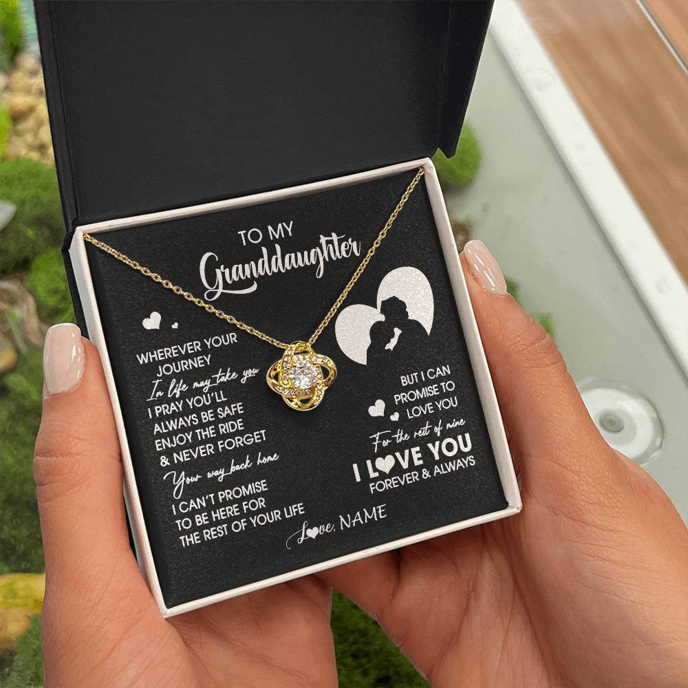 Personalized To My Granddaughter Necklace From Grandpa Wherever Your Journey Granddaughter Birthday Gifts Graduation Christmas Customized Gift Box Message Card