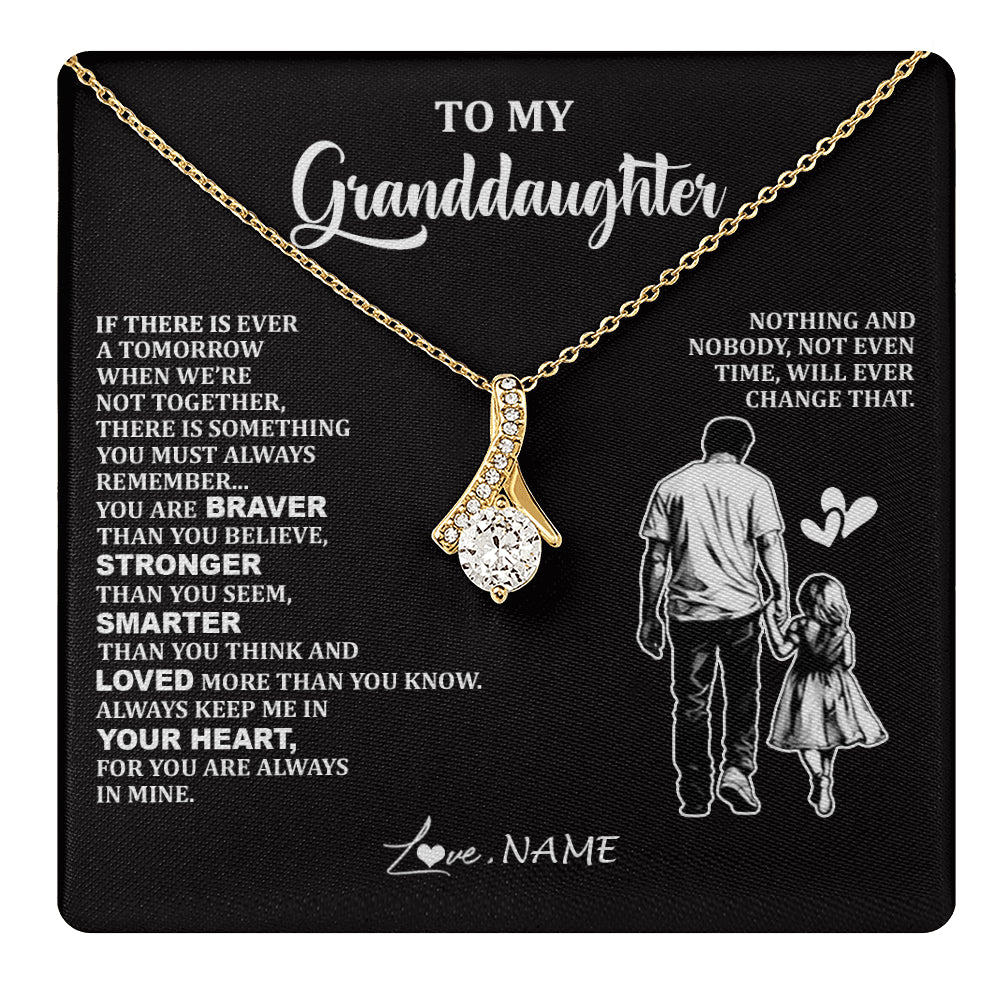 Personalized To My Granddaughter Necklace From Grandpa You Are Always In Mine Beautiful Granddaughter Birthday Graduation Christmas With Gift Box Message Card