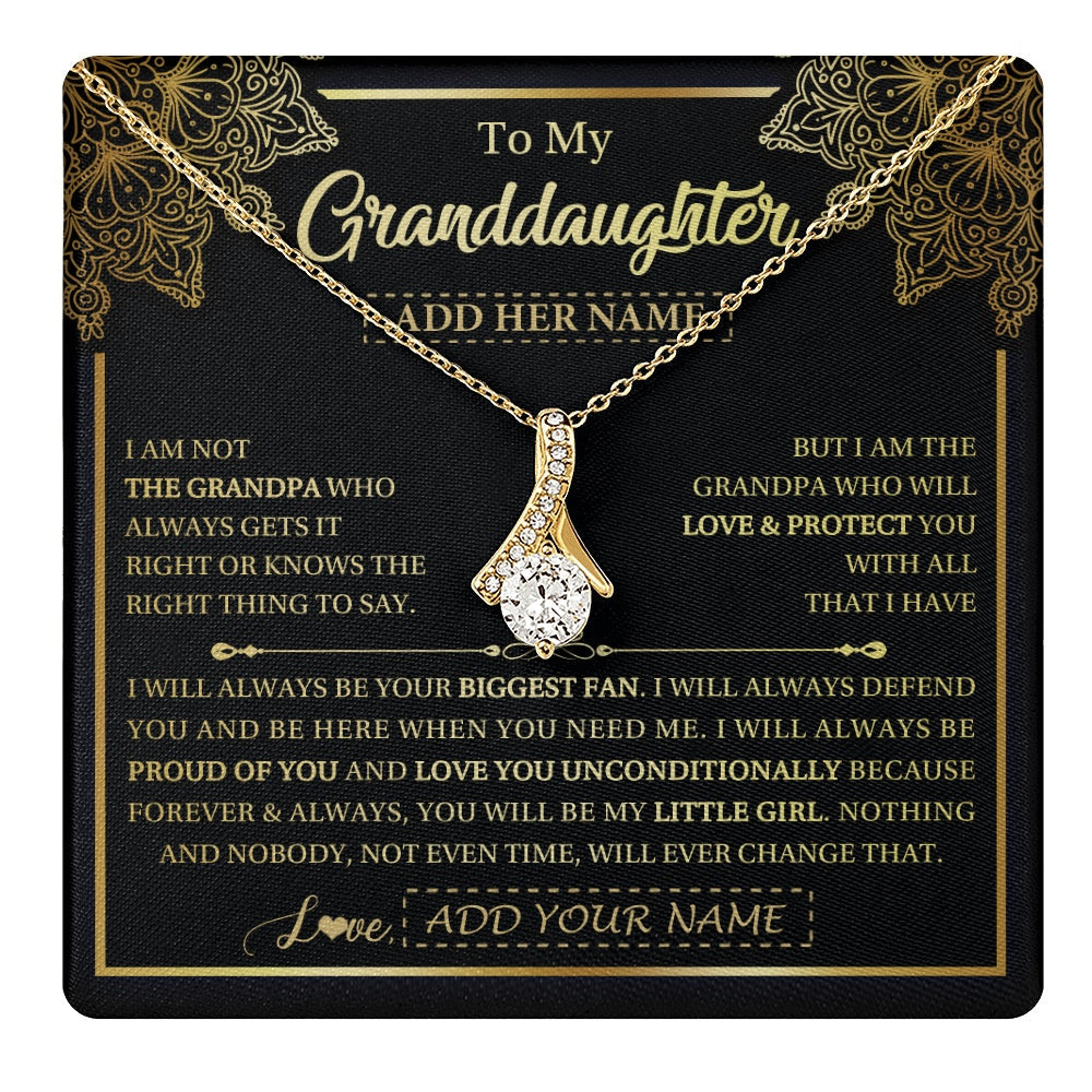 Personalized To My Granddaughter Necklace From Grandpa Your Biggest Fan Birthday Gifts For Granddaughter Gifts Christmas Jewelry Custom Gift Box Message Card