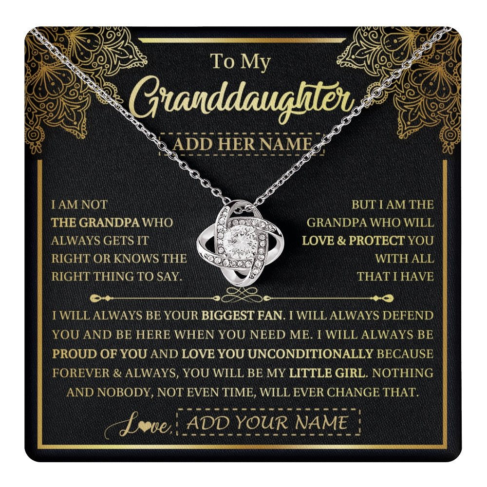 Personalized To My Granddaughter Necklace From Grandpa Your Biggest Fan Birthday Gifts For Granddaughter Gifts Christmas Jewelry Custom Gift Box Message Card