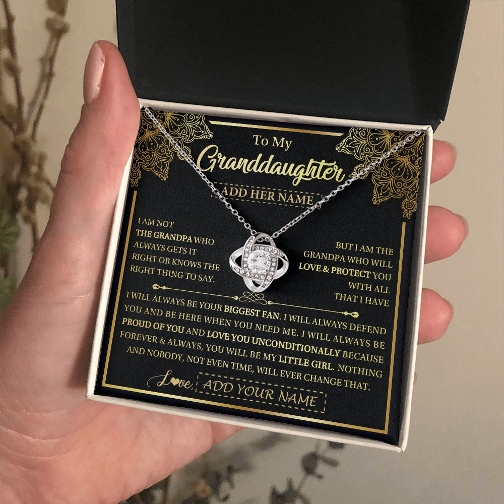 Personalized To My Granddaughter Necklace From Grandpa Your Biggest Fan Birthday Gifts For Granddaughter Gifts Christmas Jewelry Custom Gift Box Message Card