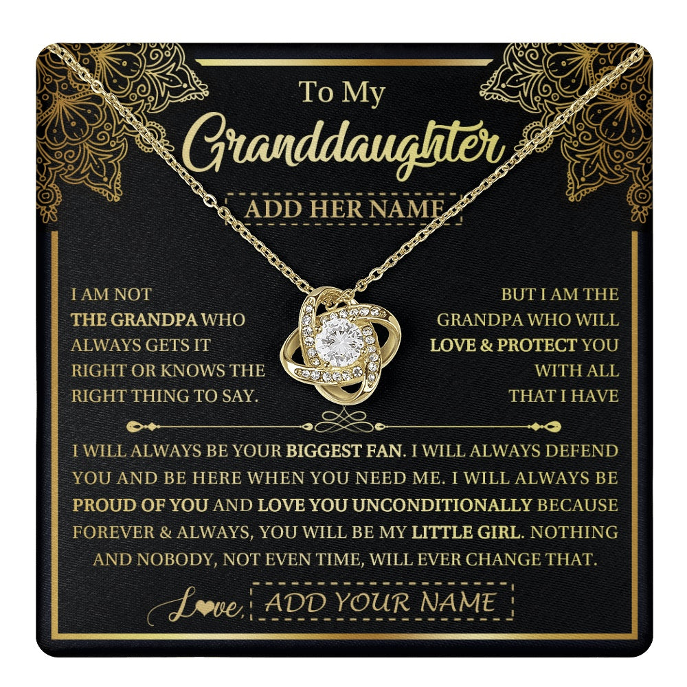 Personalized To My Granddaughter Necklace From Grandpa Your Biggest Fan Birthday Gifts For Granddaughter Gifts Christmas Jewelry Custom Gift Box Message Card
