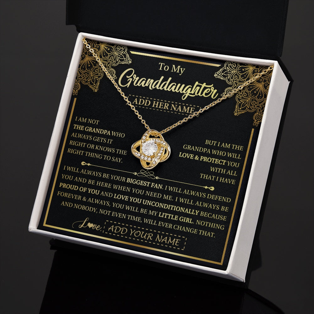 Personalized To My Granddaughter Necklace From Grandpa Your Biggest Fan Birthday Gifts For Granddaughter Gifts Christmas Jewelry Custom Gift Box Message Card