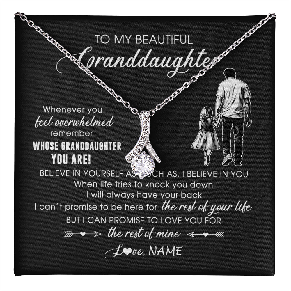 Personalized To My Granddaughter Necklace From Papa Grandpa Whenever You Feel Overwhelmed Granddaughter Jewelry Birthday Christmas Customized Message Card