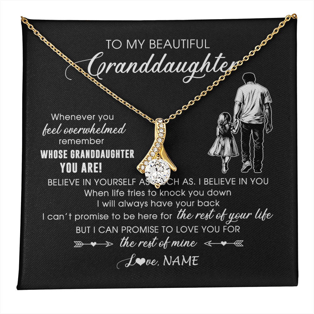 Personalized To My Granddaughter Necklace From Papa Grandpa Whenever You Feel Overwhelmed Granddaughter Jewelry Birthday Christmas Customized Message Card