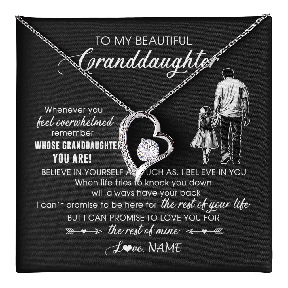 Personalized To My Granddaughter Necklace From Papa Grandpa Whenever You Feel Overwhelmed Granddaughter Jewelry Birthday Christmas Customized Message Card