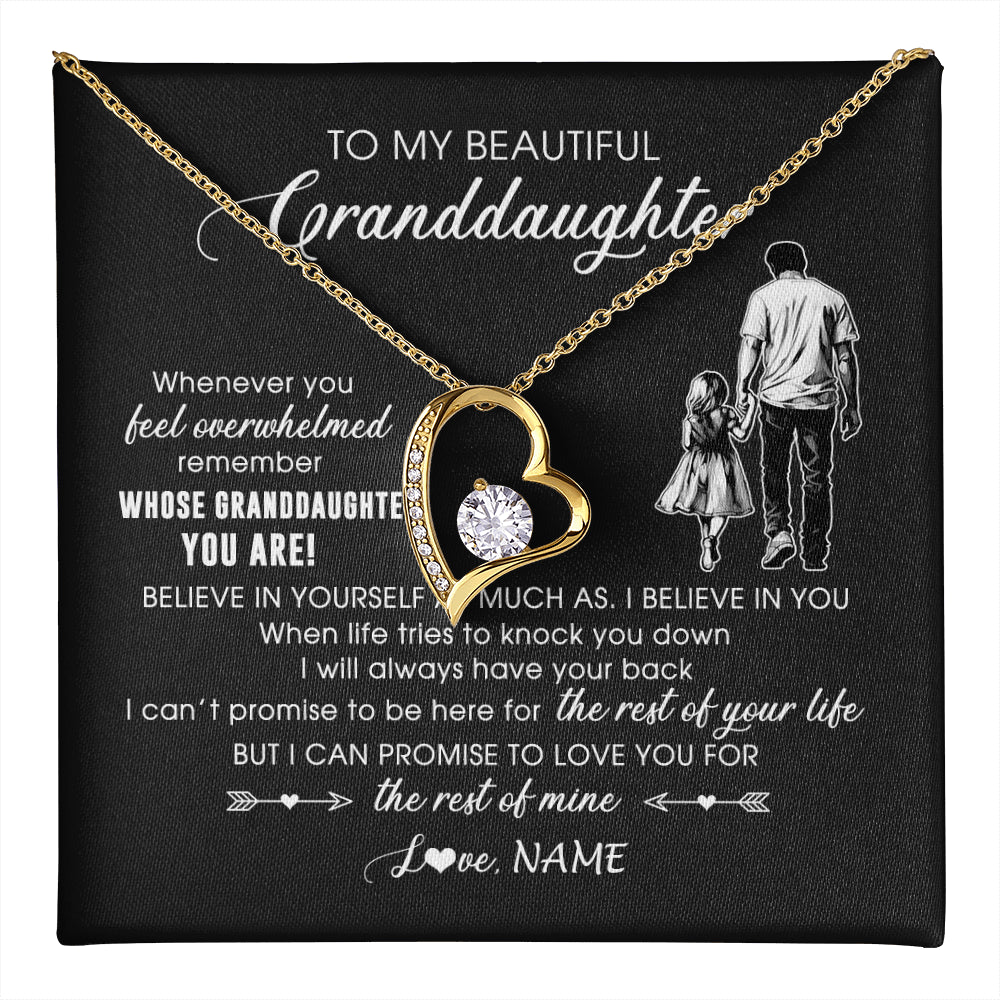 Personalized To My Granddaughter Necklace From Papa Grandpa Whenever You Feel Overwhelmed Granddaughter Jewelry Birthday Christmas Customized Message Card