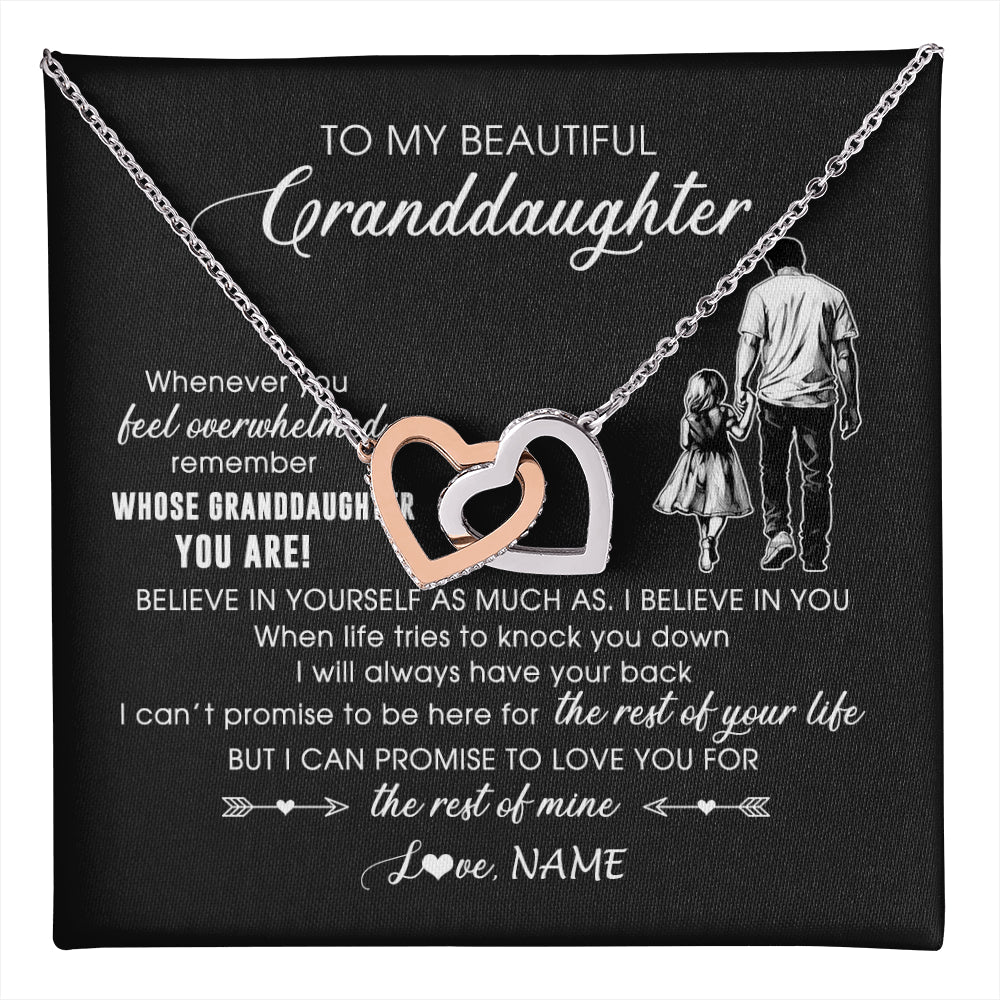 Personalized To My Granddaughter Necklace From Papa Grandpa Whenever You Feel Overwhelmed Granddaughter Jewelry Birthday Christmas Customized Message Card