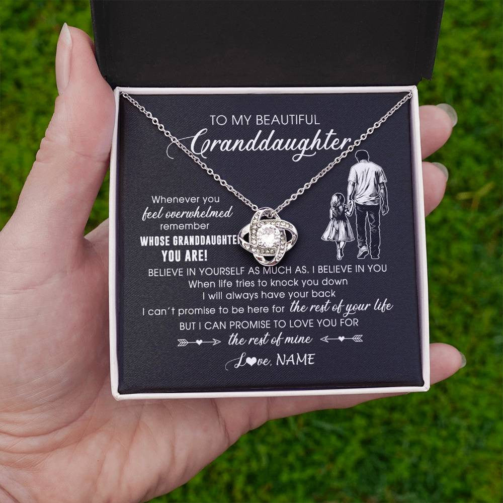 Personalized To My Granddaughter Necklace From Papa Grandpa Whenever You Feel Overwhelmed Granddaughter Jewelry Birthday Christmas Customized Message Card