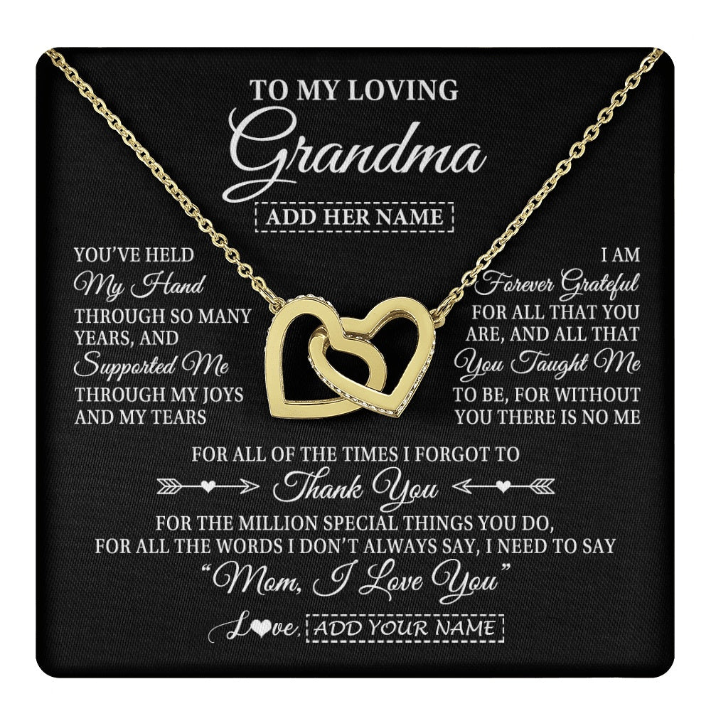 Personalized To My Loving Grandma Necklace From Granddaughter You've Help My Hand Grandma Gift From Grandson Grandma Birthday Mothers Day Gift Box Message Card