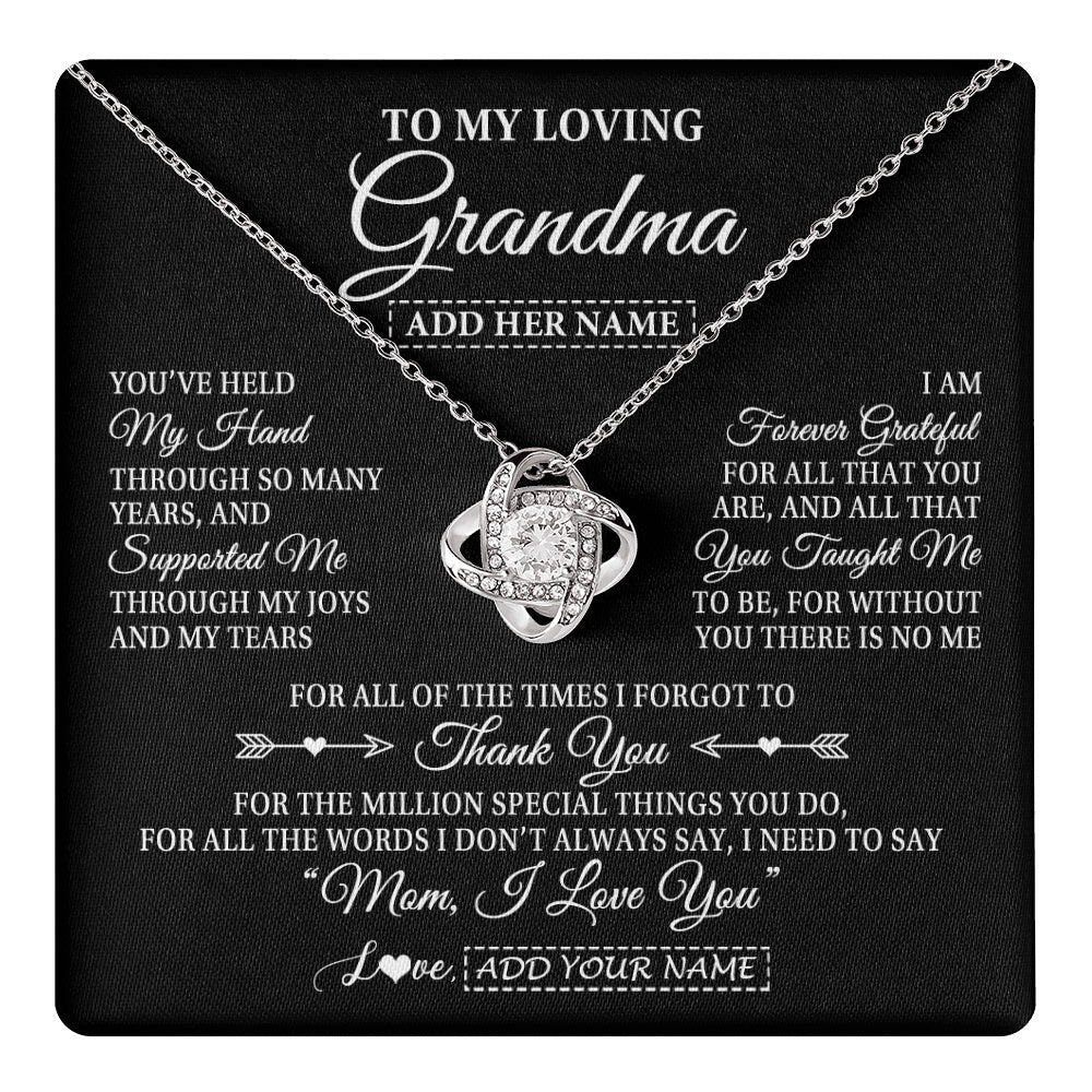 Personalized To My Loving Grandma Necklace From Granddaughter You've Help My Hand Grandma Gift From Grandson Grandma Birthday Mothers Day Gift Box Message Card