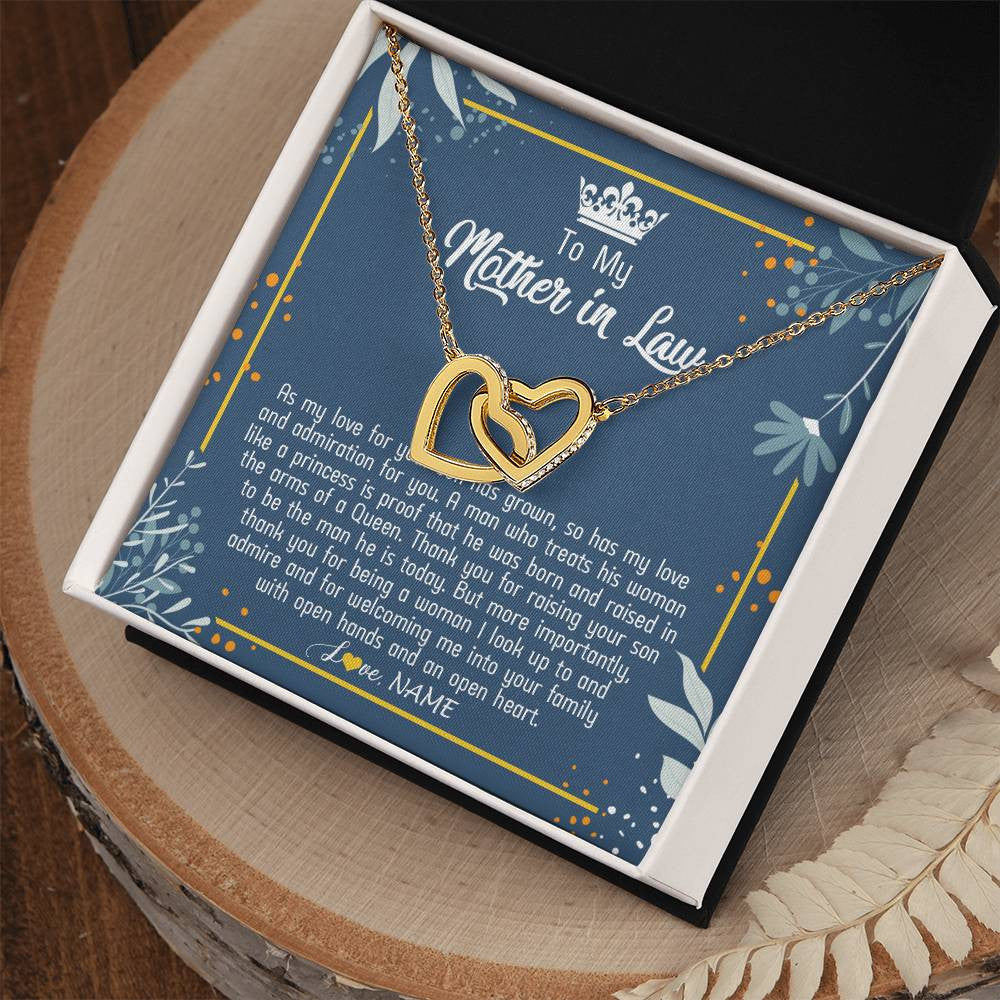 Personalized To My Mother In Law Necklace As My Love For Your Son Mother's Day Husband's Mom Birthday Anniversary Christmas Customized Gift Box Message Card
