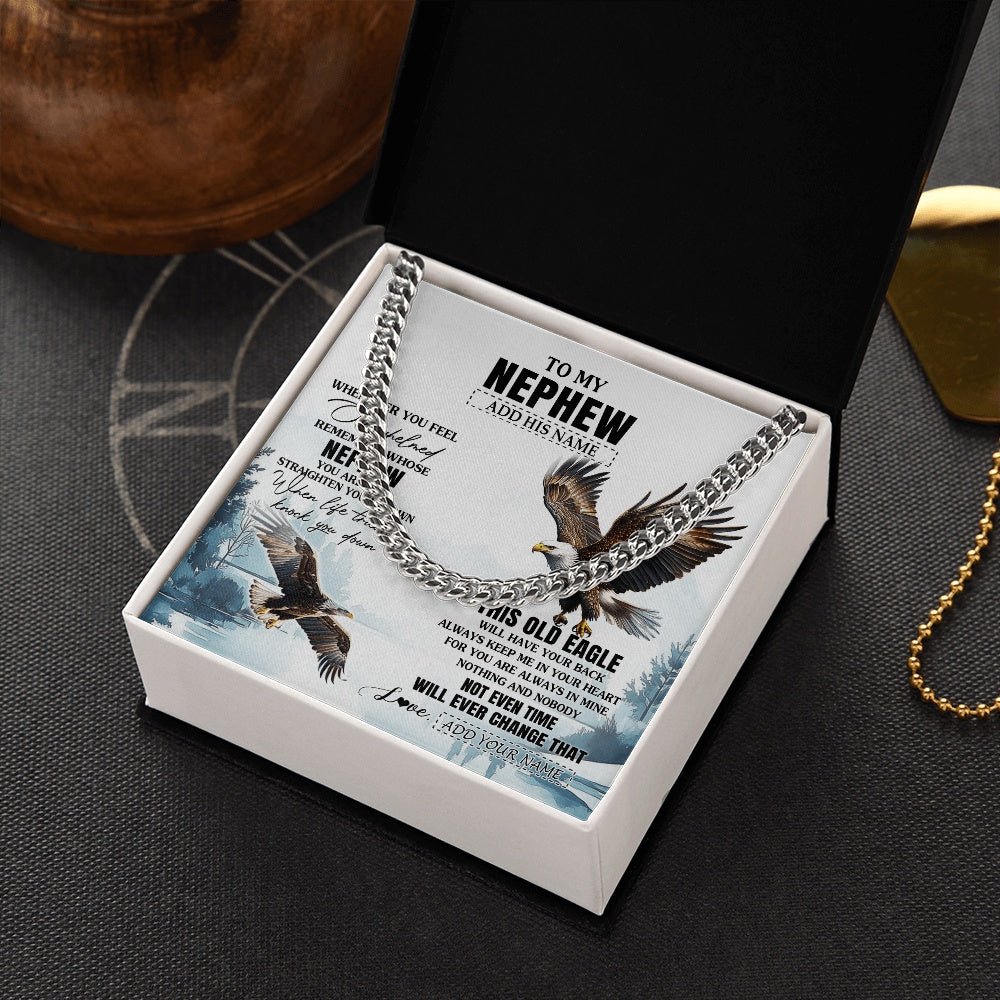 Personalized To My Nephew Gifts Necklace From Aunt Uncle Whenever Eagle Unique Birthday Gifts For Nephew Christmas Custom Keepsake Gift Box Message Card