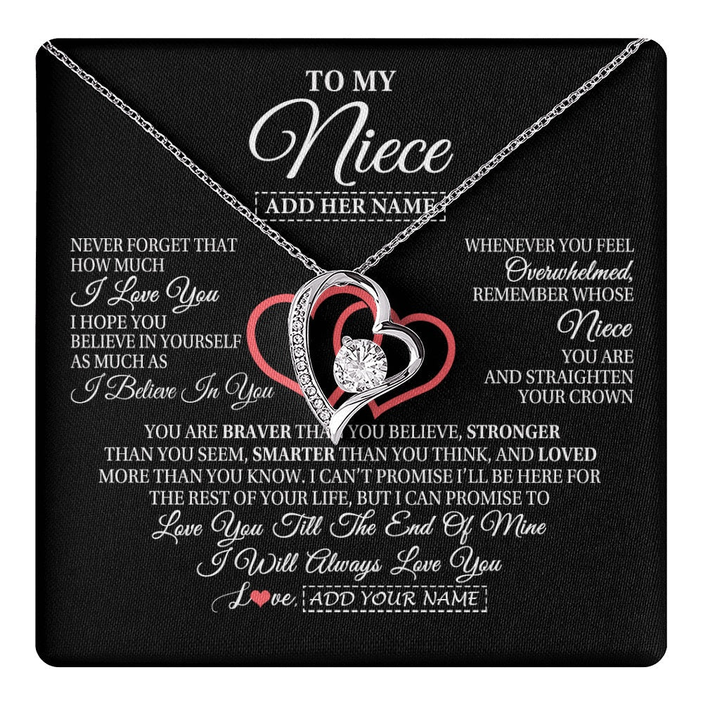 Personalized To My Niece  Birthday Gifts From Uncle Aunt Always Love You Niece Gifts Necklace Jewelry Graduation Christmas Customized Gift Box Message Card