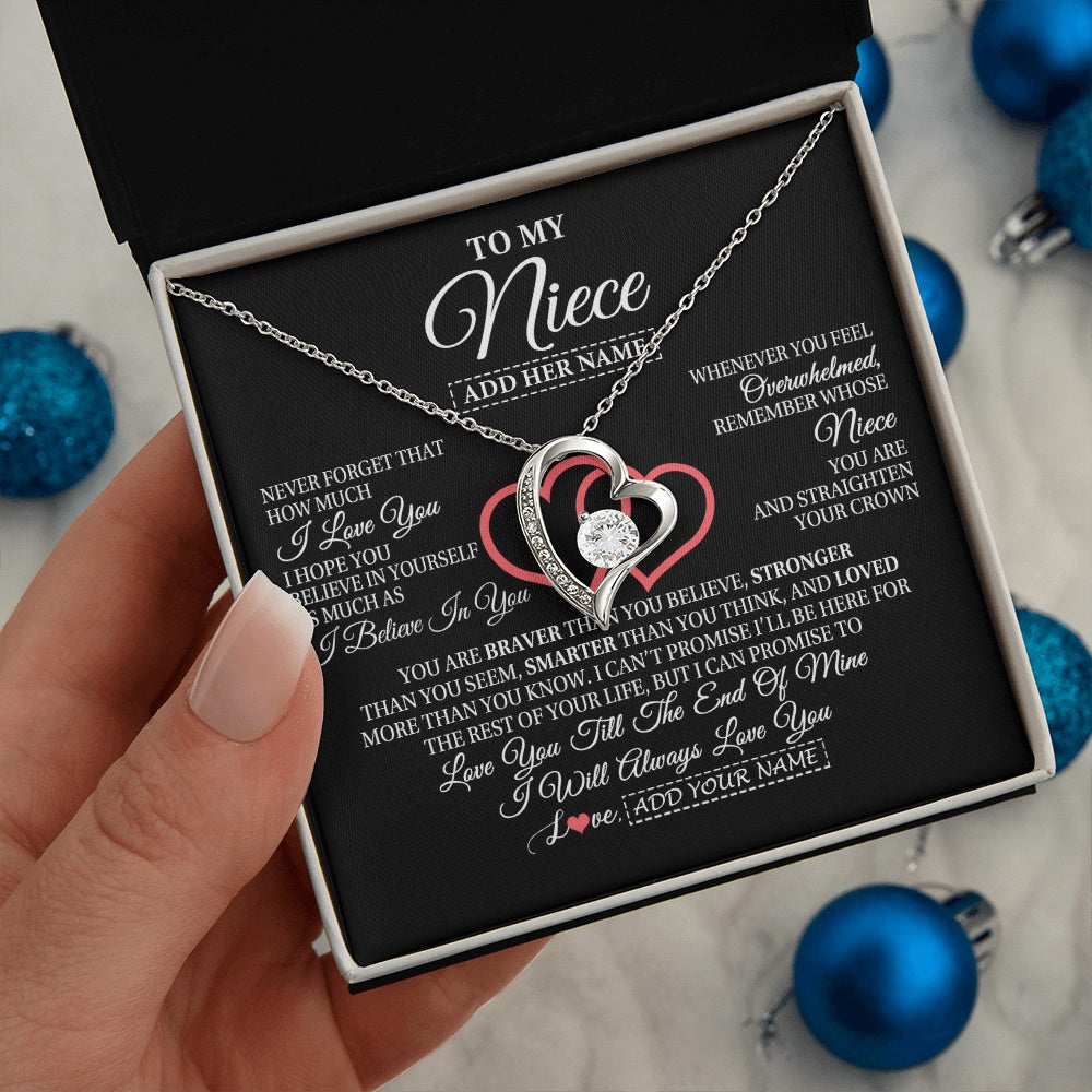 Personalized To My Niece  Birthday Gifts From Uncle Aunt Always Love You Niece Gifts Necklace Jewelry Graduation Christmas Customized Gift Box Message Card