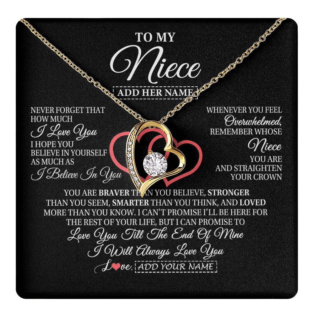 Personalized To My Niece  Birthday Gifts From Uncle Aunt Always Love You Niece Gifts Necklace Jewelry Graduation Christmas Customized Gift Box Message Card