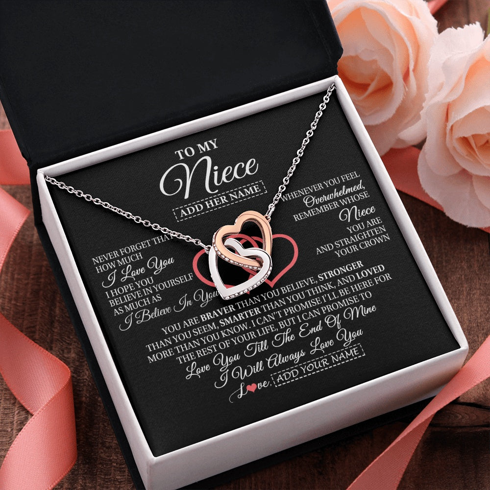 Personalized To My Niece  Birthday Gifts From Uncle Aunt Always Love You Niece Gifts Necklace Jewelry Graduation Christmas Customized Gift Box Message Card