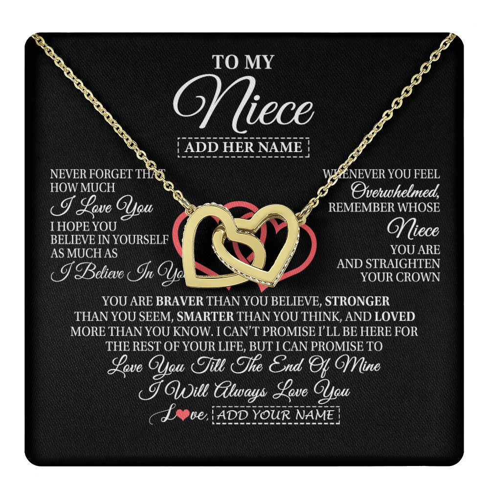 Personalized To My Niece  Birthday Gifts From Uncle Aunt Always Love You Niece Gifts Necklace Jewelry Graduation Christmas Customized Gift Box Message Card