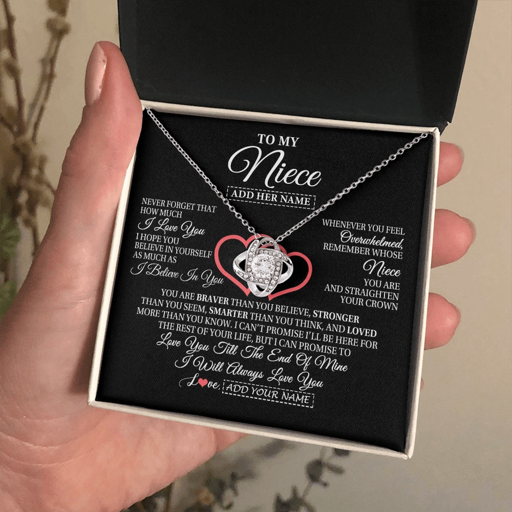 Personalized To My Niece  Birthday Gifts From Uncle Aunt Always Love You Niece Gifts Necklace Jewelry Graduation Christmas Customized Gift Box Message Card