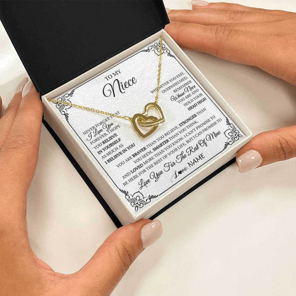 Personalized To My Niece Gift Necklace From Aunt Uncle I Love You Believe In You Niece Birthday Gifts Graduation Christmas Customized Gift Box Message Card