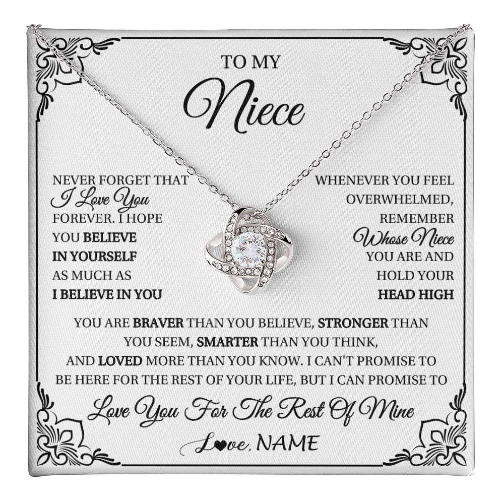 Personalized To My Niece Gift Necklace From Aunt Uncle I Love You Believe In You Niece Birthday Gifts Graduation Christmas Customized Gift Box Message Card