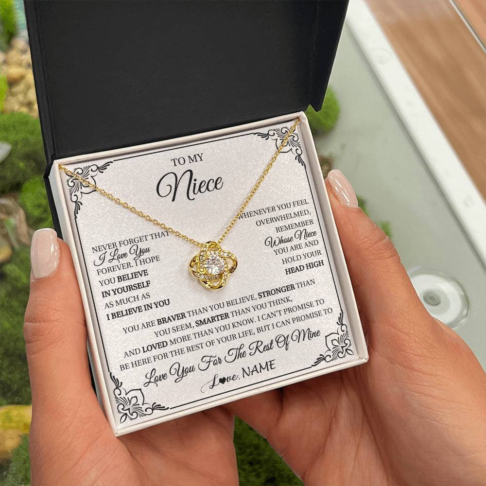 Personalized To My Niece Gift Necklace From Aunt Uncle I Love You Believe In You Niece Birthday Gifts Graduation Christmas Customized Gift Box Message Card