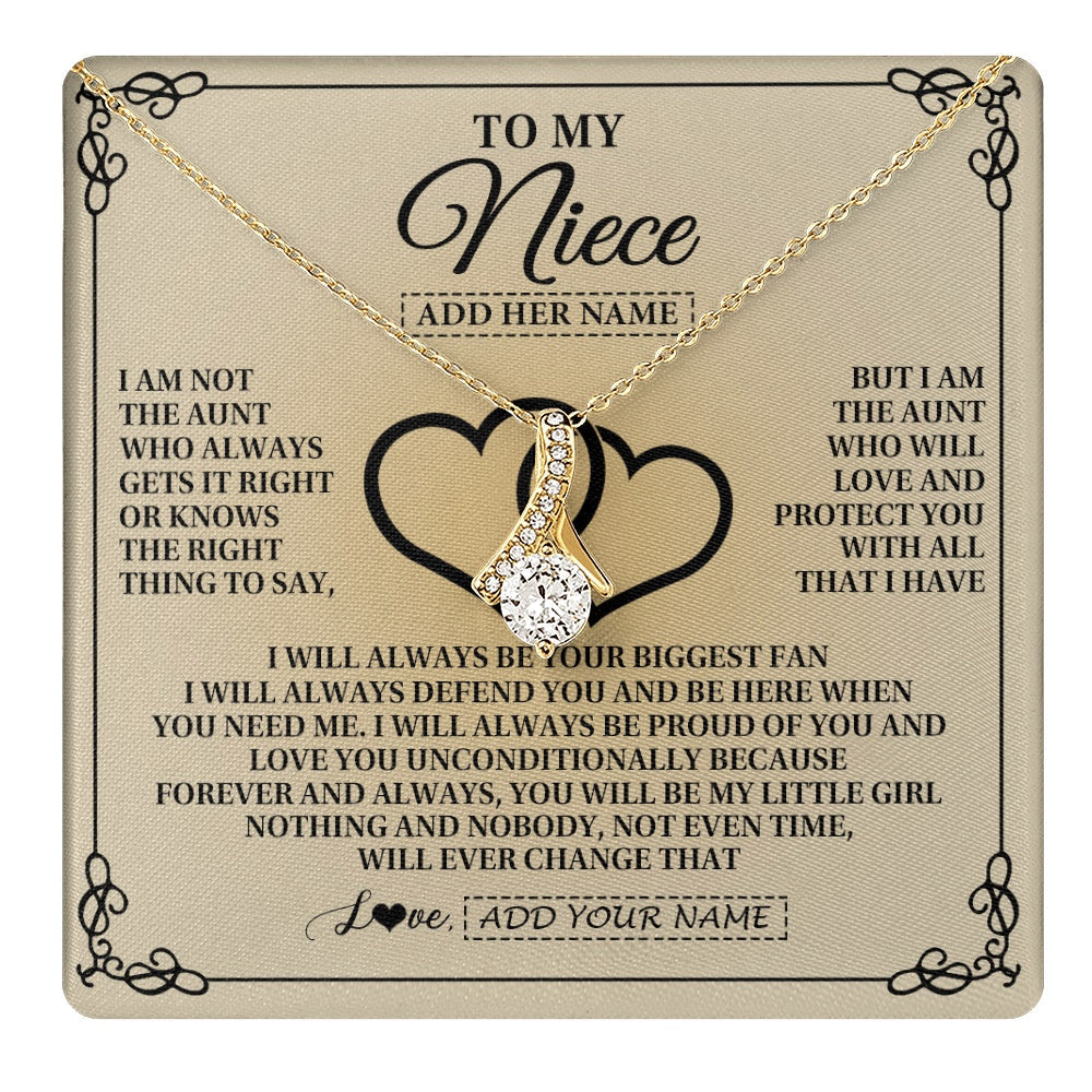 Personalized To My Niece Gifts From Aunt Niece Birthday Gifts Jewelry For Women Aunt Niece Pendant Necklace Christmas Custom Gift Box Message Card