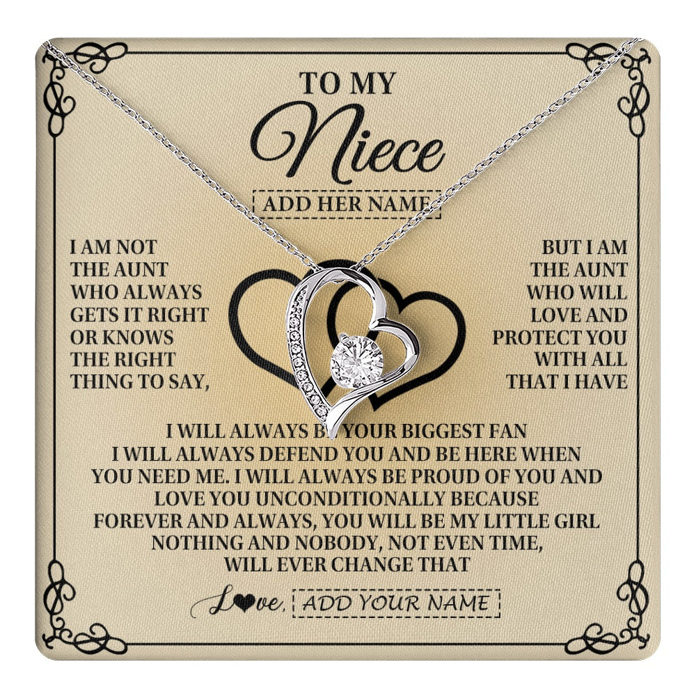 Personalized To My Niece Gifts From Aunt Niece Birthday Gifts Jewelry For Women Aunt Niece Pendant Necklace Christmas Custom Gift Box Message Card