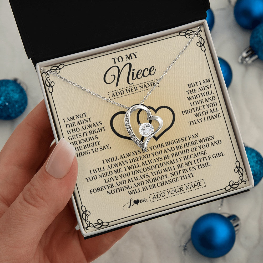 Personalized To My Niece Gifts From Aunt Niece Birthday Gifts Jewelry For Women Aunt Niece Pendant Necklace Christmas Custom Gift Box Message Card