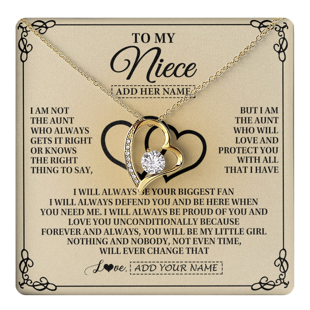 Personalized To My Niece Gifts From Aunt Niece Birthday Gifts Jewelry For Women Aunt Niece Pendant Necklace Christmas Custom Gift Box Message Card