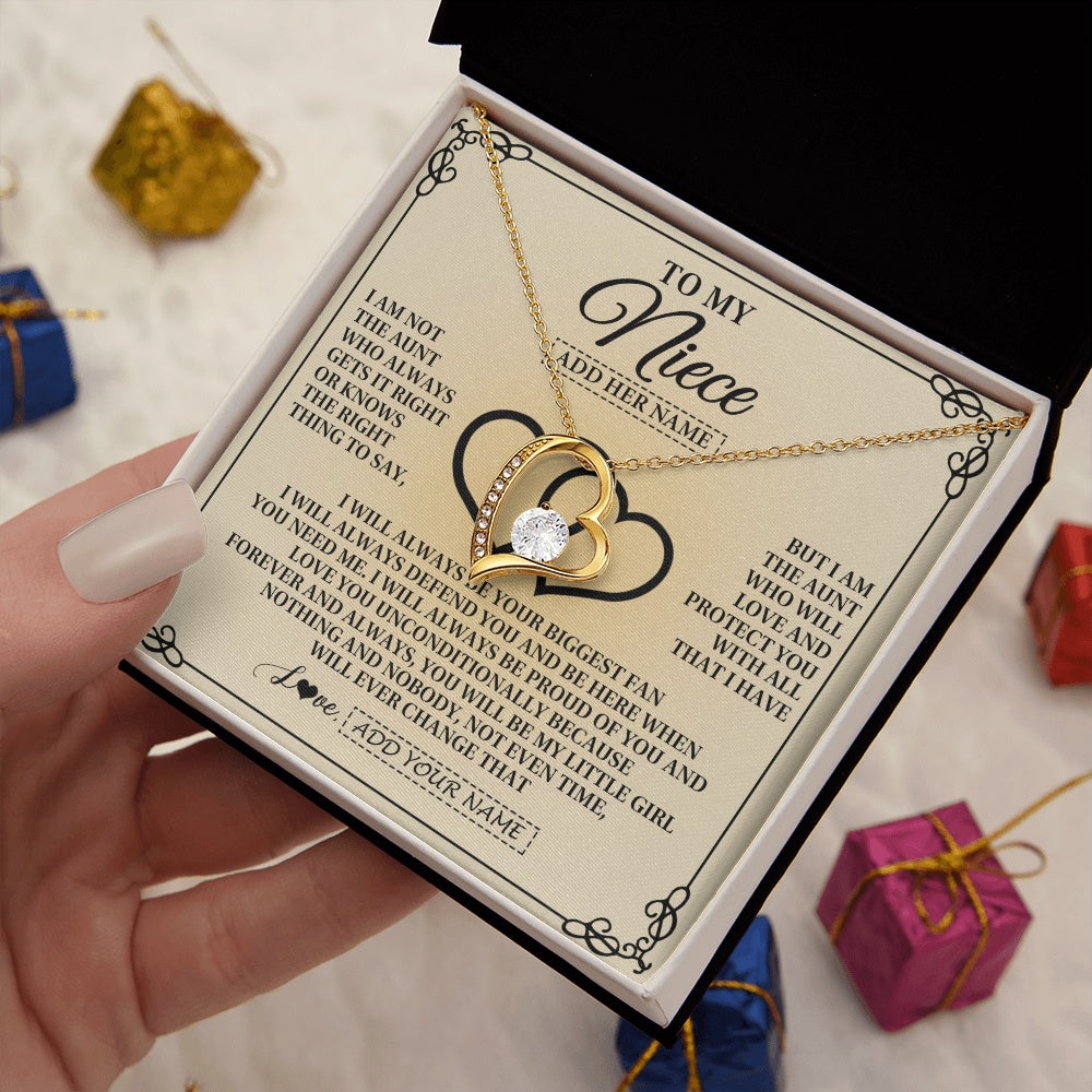 Personalized To My Niece Gifts From Aunt Niece Birthday Gifts Jewelry For Women Aunt Niece Pendant Necklace Christmas Custom Gift Box Message Card