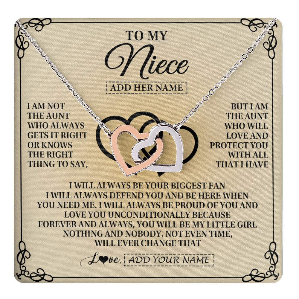 Personalized To My Niece Gifts From Aunt Niece Birthday Gifts Jewelry For Women Aunt Niece Pendant Necklace Christmas Custom Gift Box Message Card