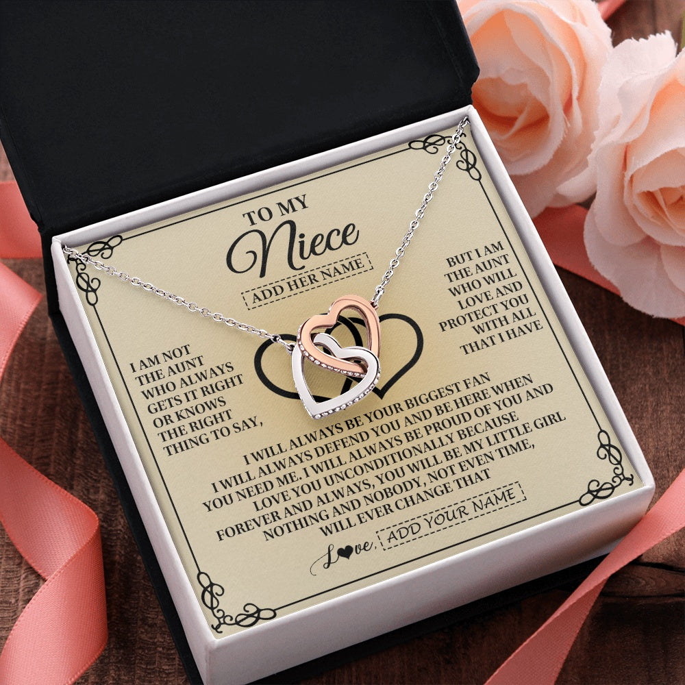 Personalized To My Niece Gifts From Aunt Niece Birthday Gifts Jewelry For Women Aunt Niece Pendant Necklace Christmas Custom Gift Box Message Card