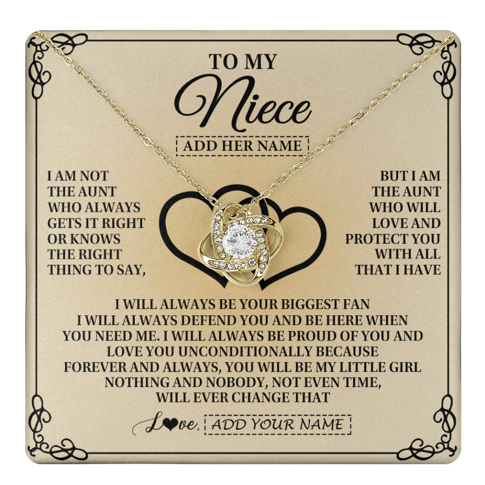 Personalized To My Niece Gifts From Aunt Niece Birthday Gifts Jewelry For Women Aunt Niece Pendant Necklace Christmas Custom Gift Box Message Card