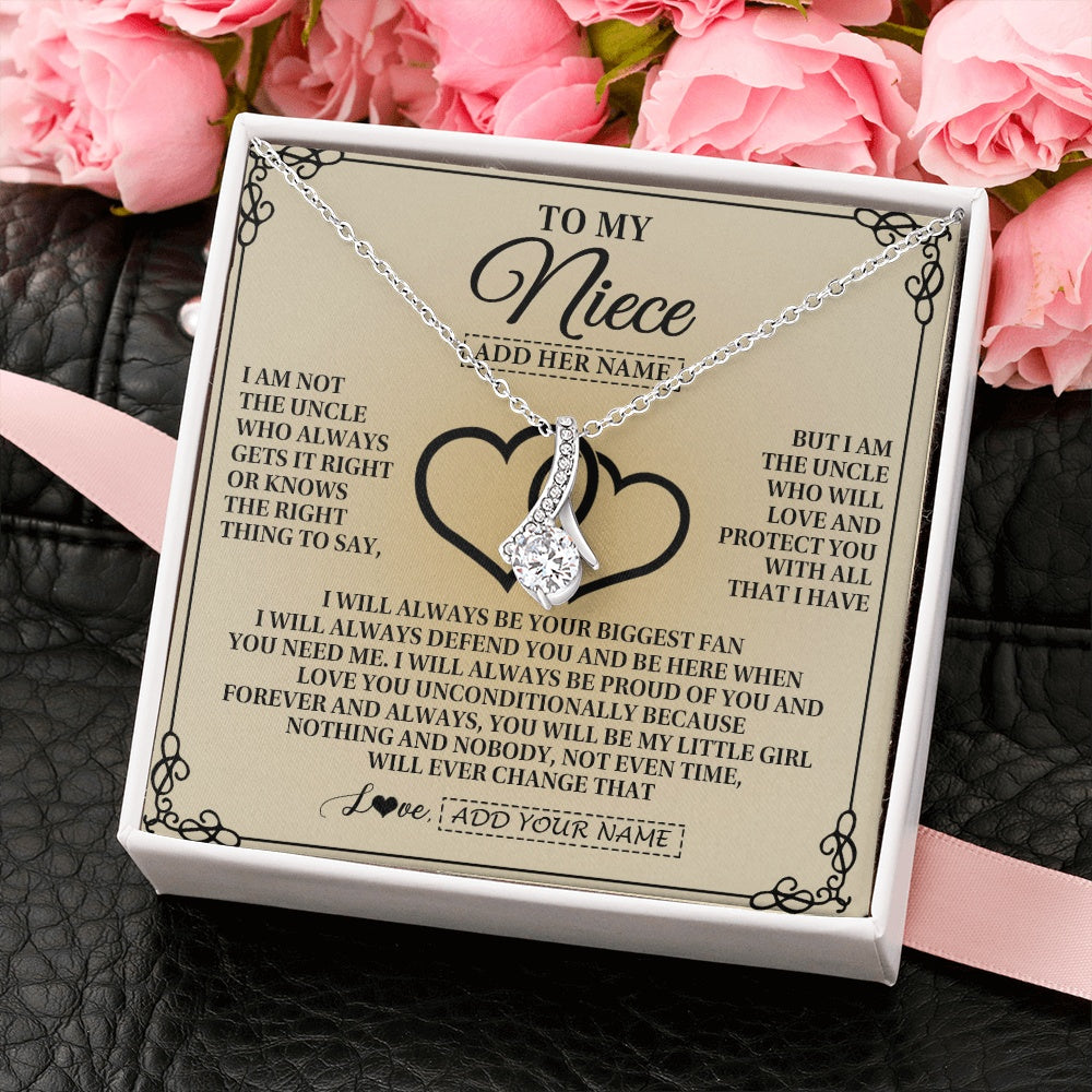 Personalized To My Niece Gifts From Uncle Niece Birthday Gifts Jewelry For Women Uncle Niece Pendant Necklace Christmas Custom Gift Box Message Card