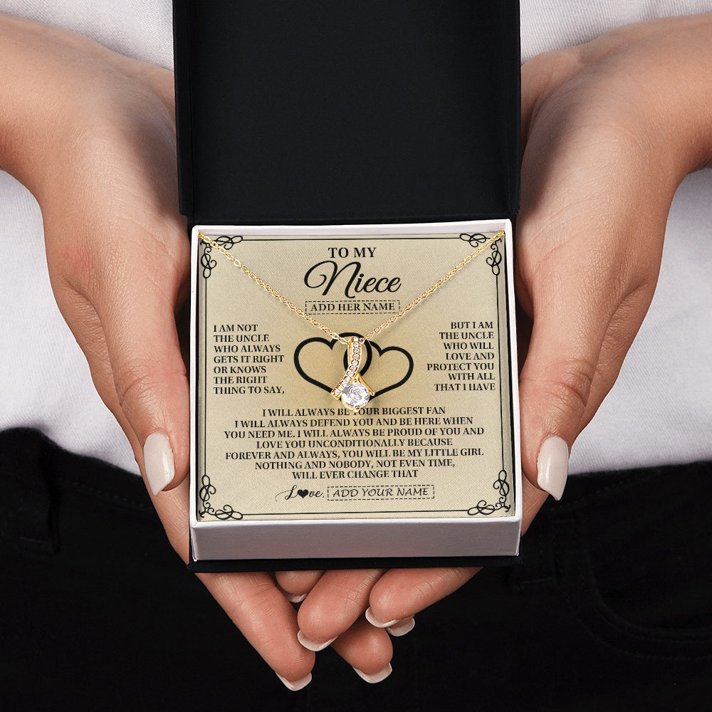 Personalized To My Niece Gifts From Uncle Niece Birthday Gifts Jewelry For Women Uncle Niece Pendant Necklace Christmas Custom Gift Box Message Card