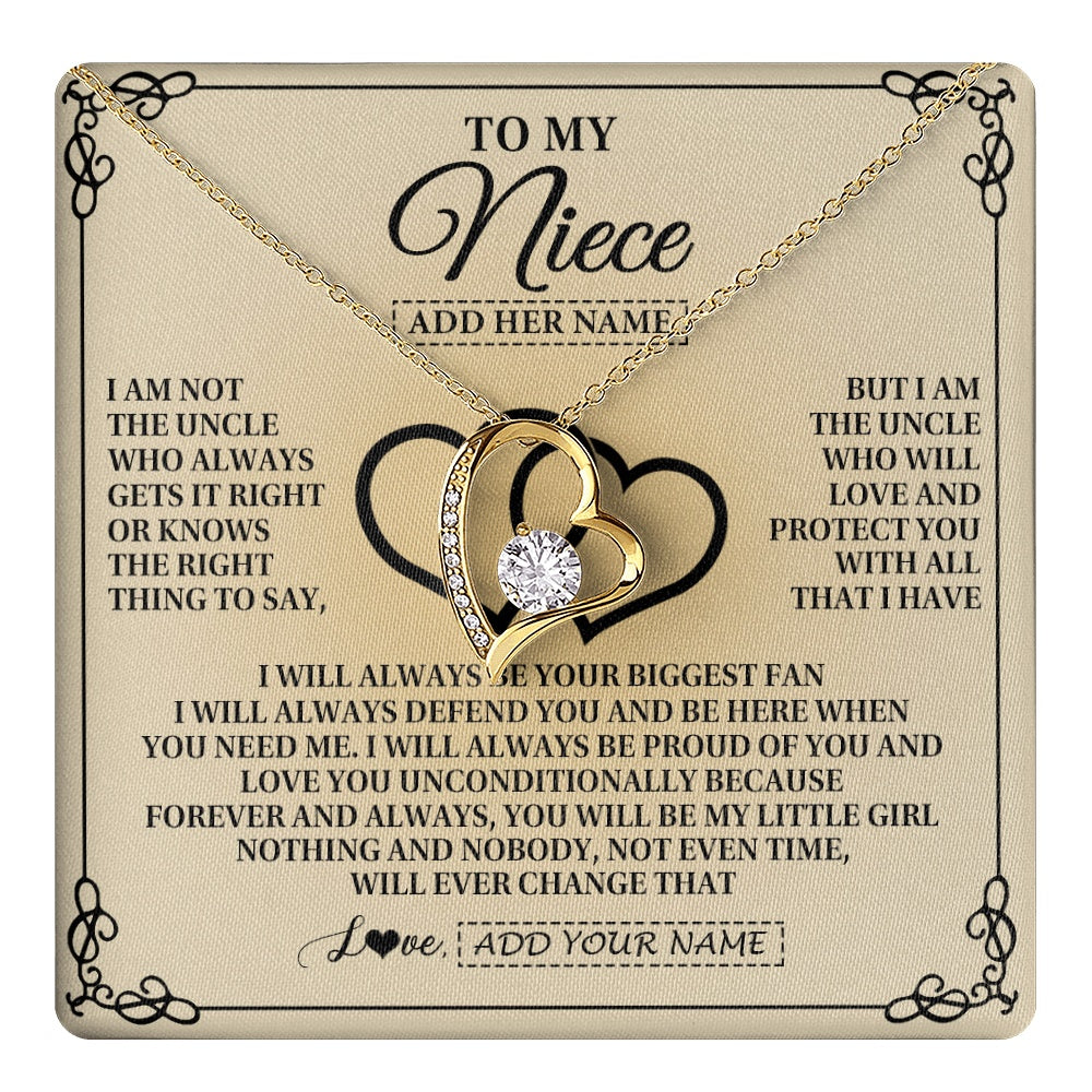 Personalized To My Niece Gifts From Uncle Niece Birthday Gifts Jewelry For Women Uncle Niece Pendant Necklace Christmas Custom Gift Box Message Card