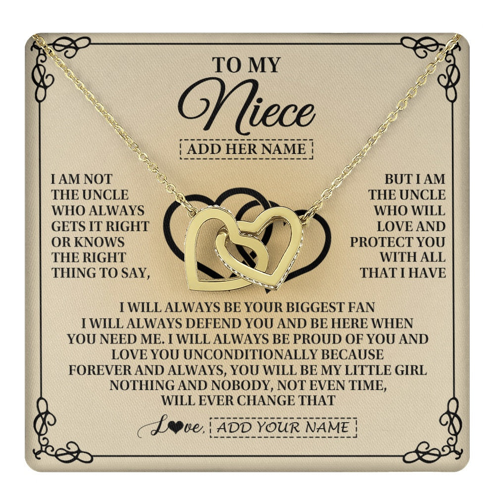 Personalized To My Niece Gifts From Uncle Niece Birthday Gifts Jewelry For Women Uncle Niece Pendant Necklace Christmas Custom Gift Box Message Card