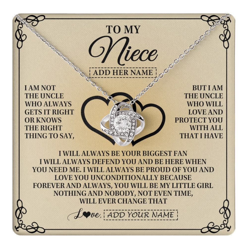 Personalized To My Niece Gifts From Uncle Niece Birthday Gifts Jewelry For Women Uncle Niece Pendant Necklace Christmas Custom Gift Box Message Card