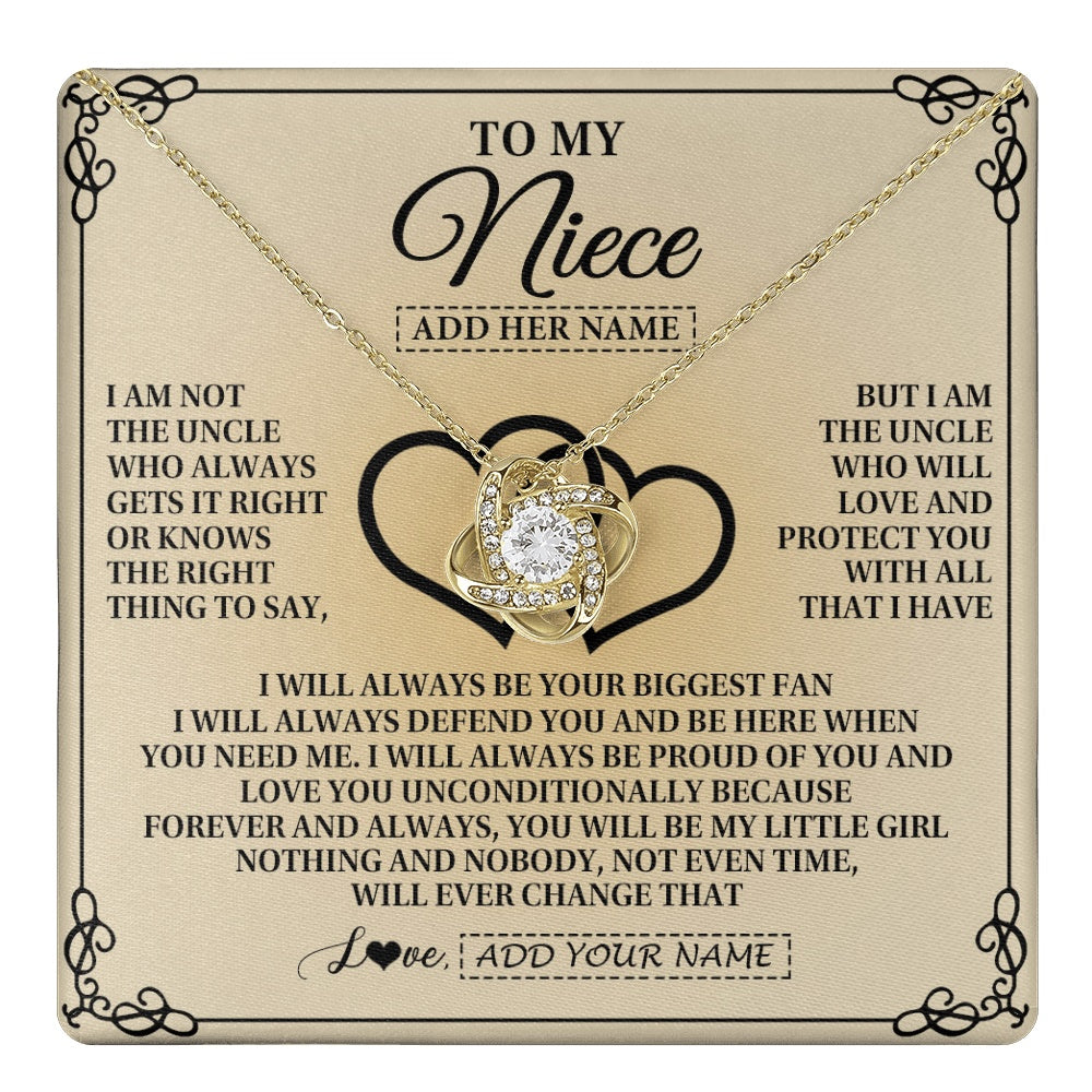 Personalized To My Niece Gifts From Uncle Niece Birthday Gifts Jewelry For Women Uncle Niece Pendant Necklace Christmas Custom Gift Box Message Card
