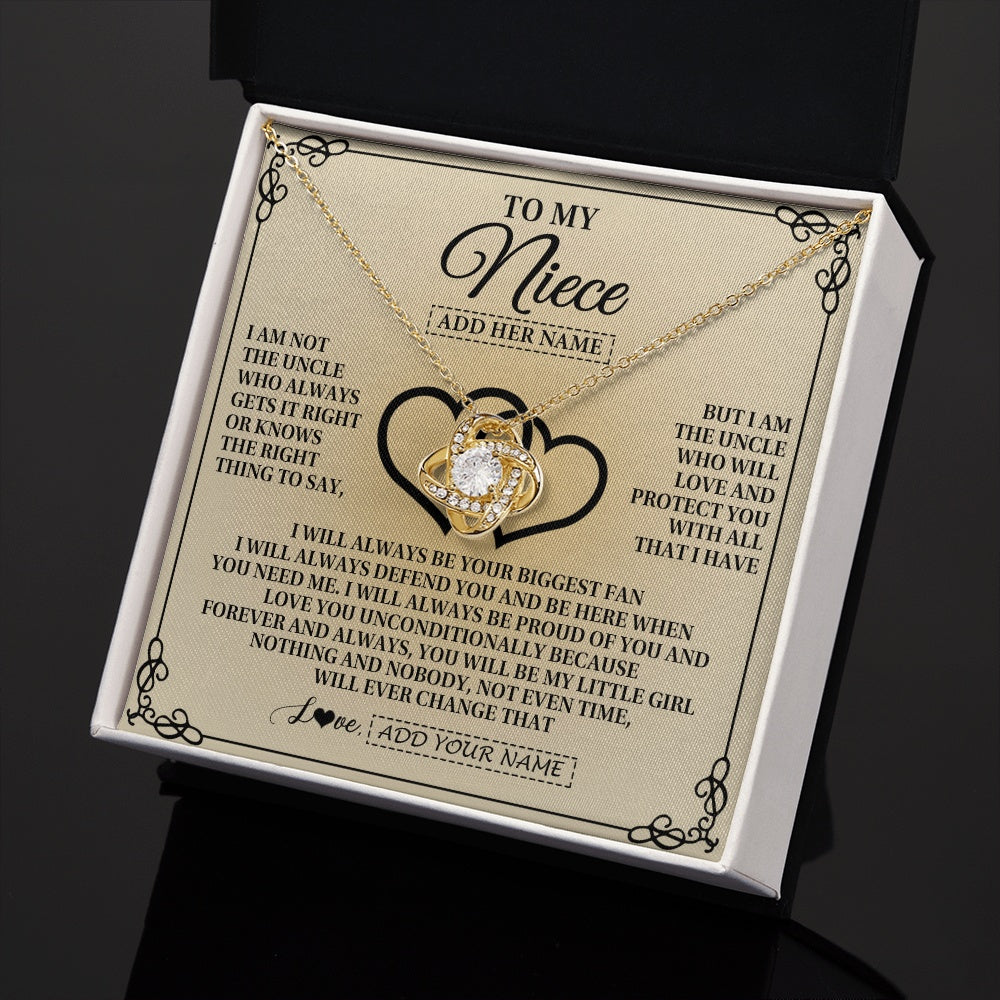 Personalized To My Niece Gifts From Uncle Niece Birthday Gifts Jewelry For Women Uncle Niece Pendant Necklace Christmas Custom Gift Box Message Card