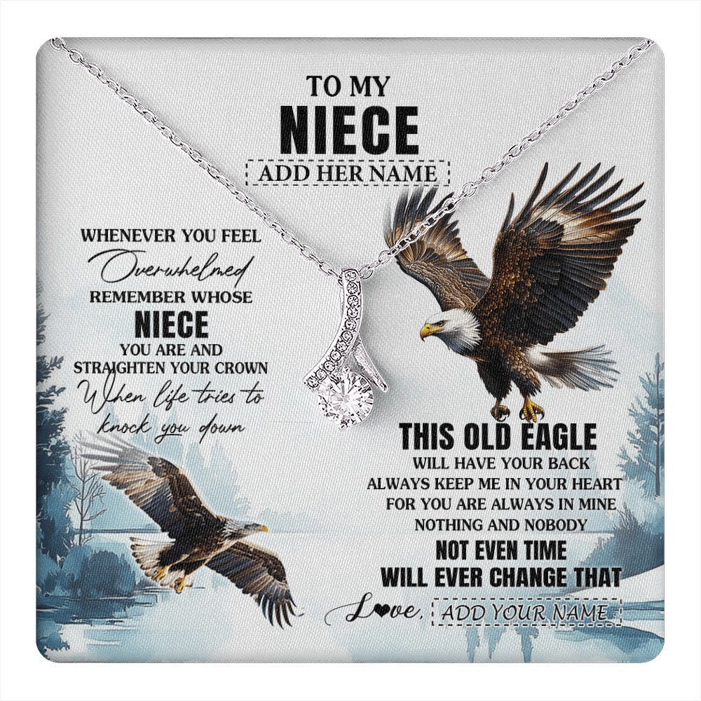 Personalized To My Niece Gifts Necklace From Aunt Uncle Whenever Eagle Unique Birthday Gifts For Niece Christmas Jewelry Custom Keepsake Gift Box Message Card