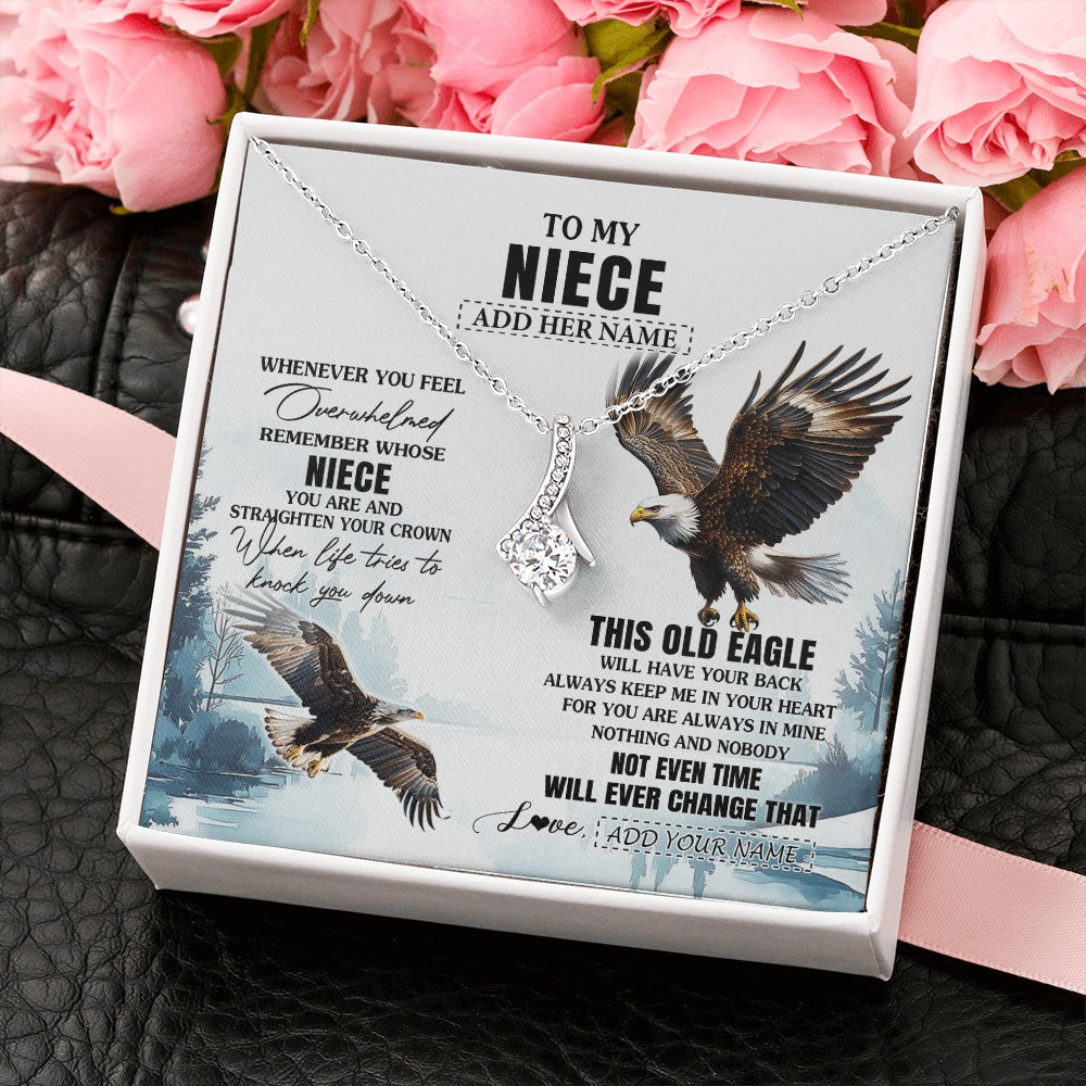 Personalized To My Niece Gifts Necklace From Aunt Uncle Whenever Eagle Unique Birthday Gifts For Niece Christmas Jewelry Custom Keepsake Gift Box Message Card