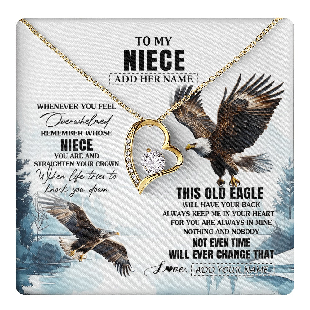 Personalized To My Niece Gifts Necklace From Aunt Uncle Whenever Eagle Unique Birthday Gifts For Niece Christmas Jewelry Custom Keepsake Gift Box Message Card