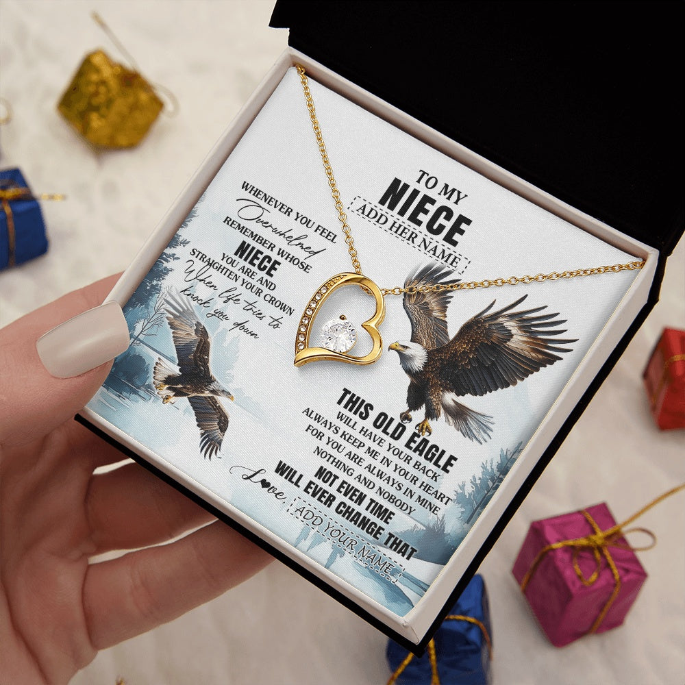 Personalized To My Niece Gifts Necklace From Aunt Uncle Whenever Eagle Unique Birthday Gifts For Niece Christmas Jewelry Custom Keepsake Gift Box Message Card