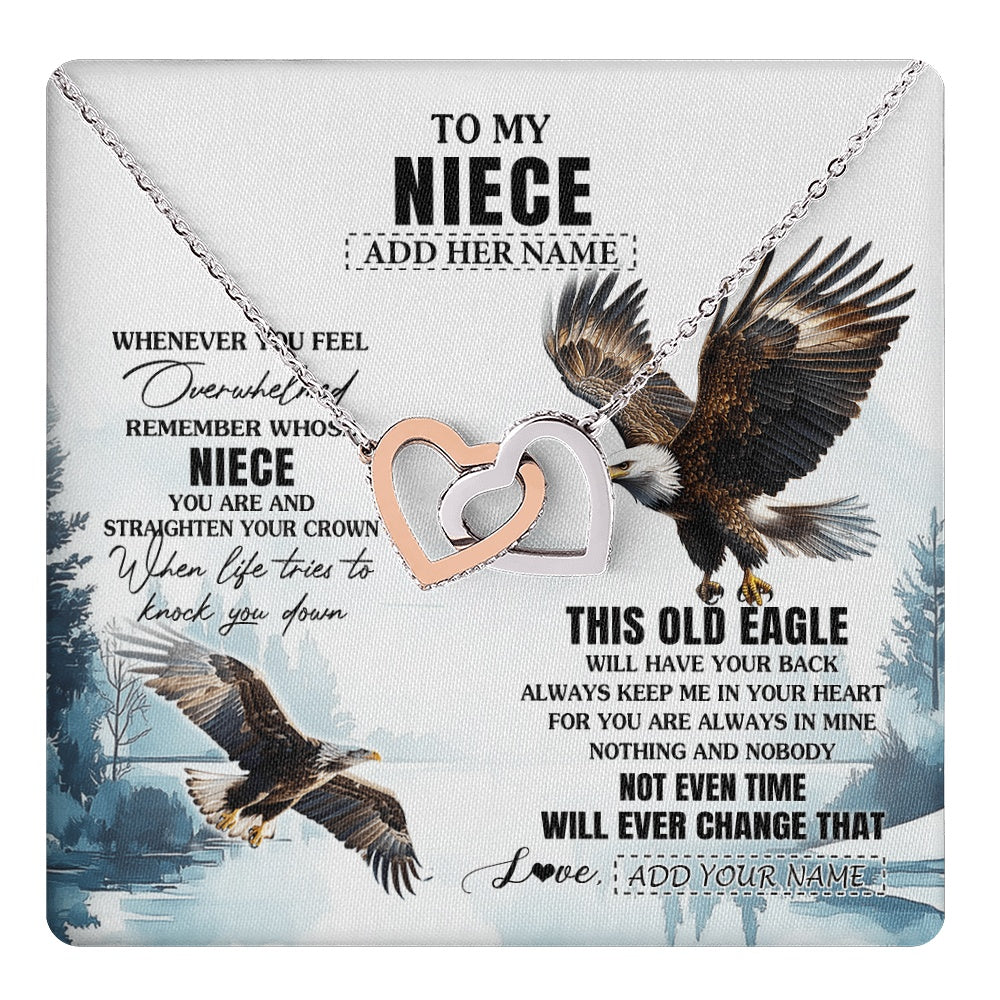 Personalized To My Niece Gifts Necklace From Aunt Uncle Whenever Eagle Unique Birthday Gifts For Niece Christmas Jewelry Custom Keepsake Gift Box Message Card