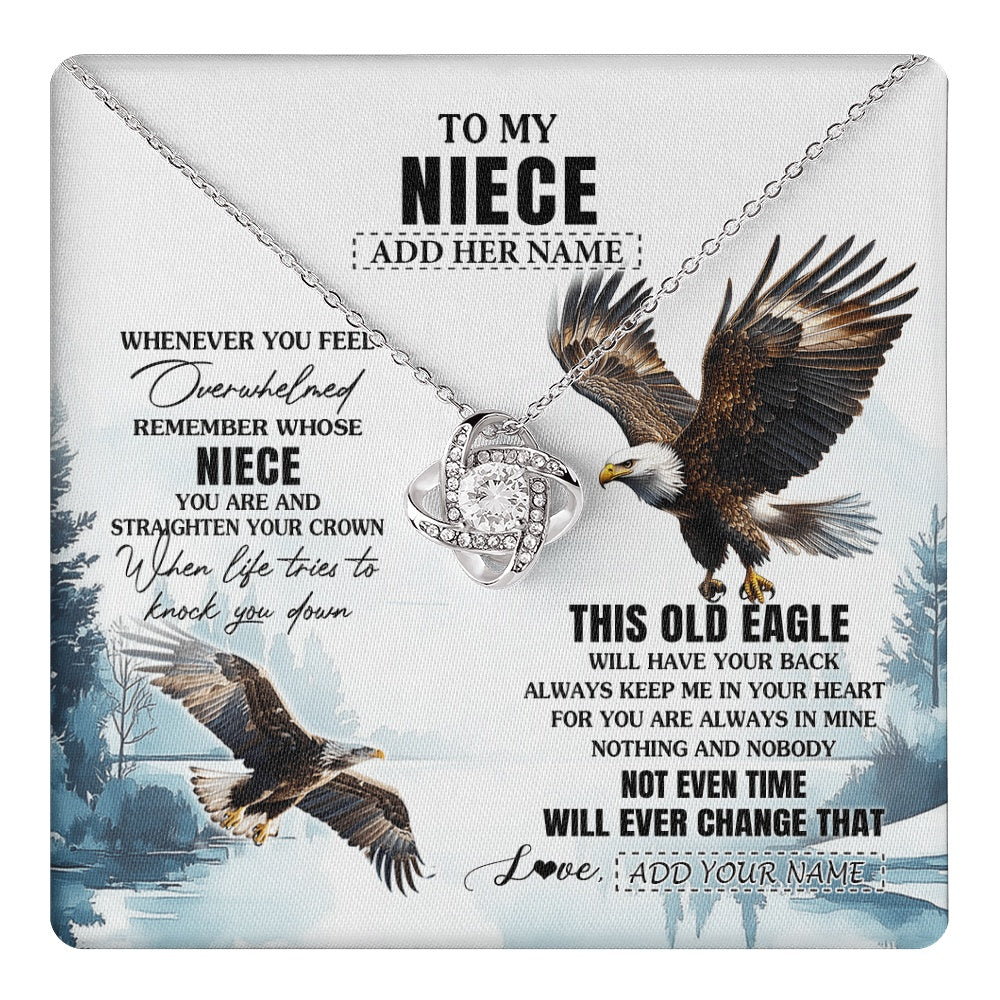 Personalized To My Niece Gifts Necklace From Aunt Uncle Whenever Eagle Unique Birthday Gifts For Niece Christmas Jewelry Custom Keepsake Gift Box Message Card