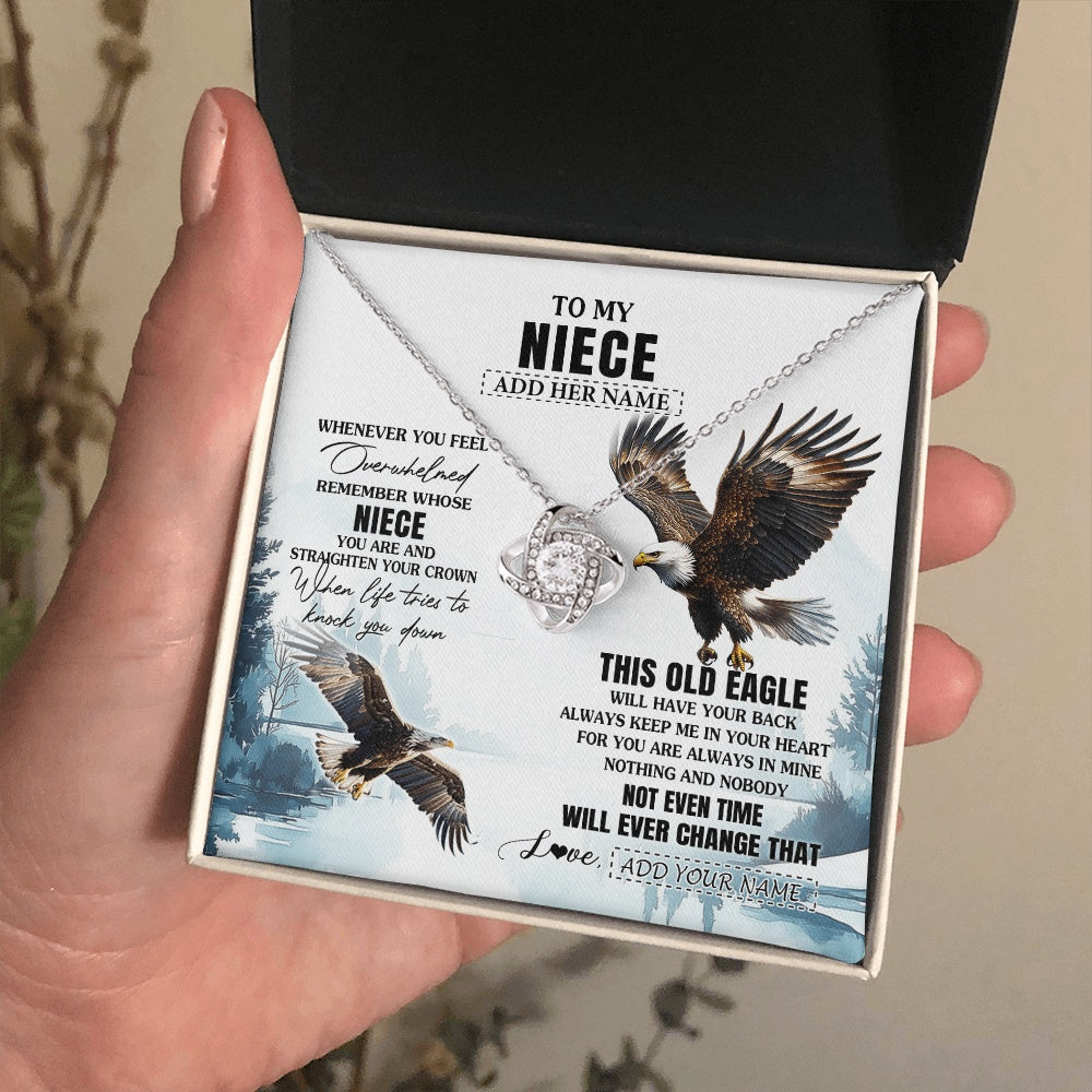 Personalized To My Niece Gifts Necklace From Aunt Uncle Whenever Eagle Unique Birthday Gifts For Niece Christmas Jewelry Custom Keepsake Gift Box Message Card